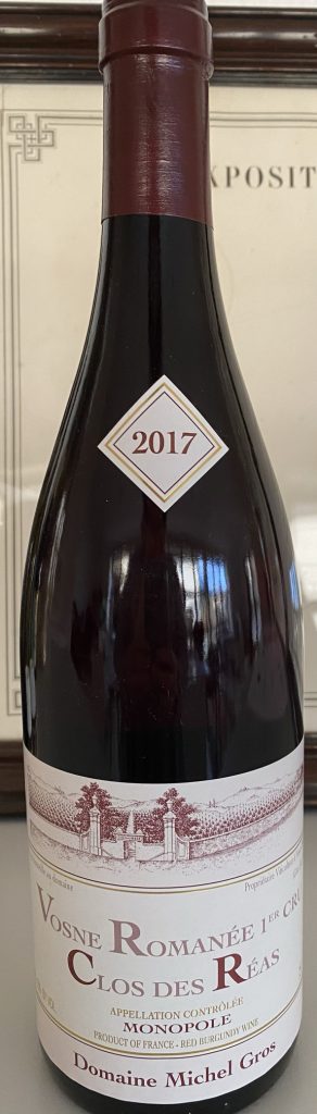 bouteille de Clos des Réas 2017