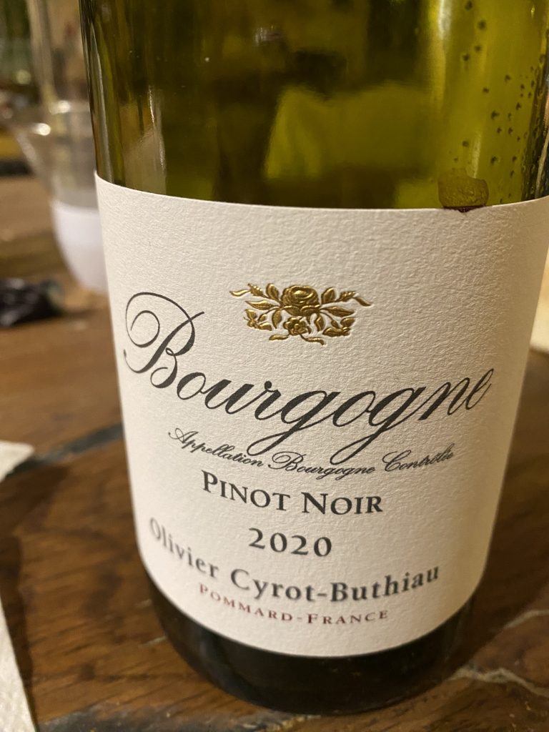 Bourgogne Pinot Noir Cyrot-Buthiau 2020